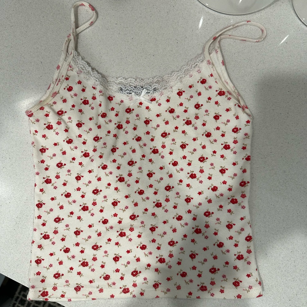 Brandy Melville floral tank top